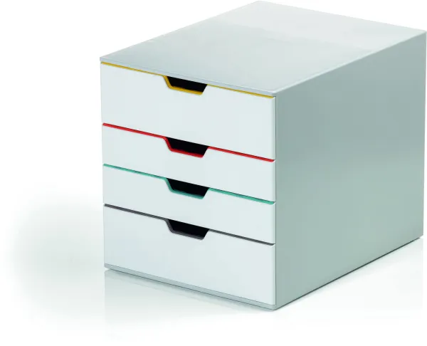 Durable Varicolor A4 cajonera 4 cajones blanca