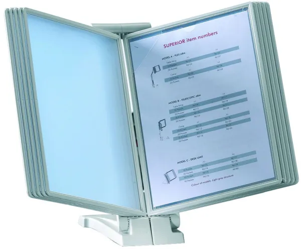 Q-connect A4 sistema de registro soporte de mesa gris claro