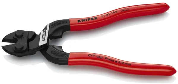 Knipex KNIPEX CoBolt® S Cizalla compacta negra atramentada, recubierta de plástico 160 mm