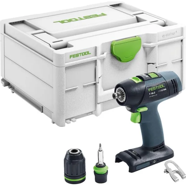 Taladro atornillador a batería Festool T 18+3-Basic en Systainer3