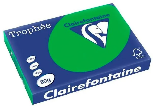 Q-connect Trophee Papel de copia A3 80g verde intenso 500 hojas