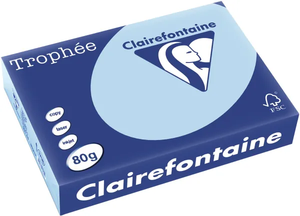 Q-connect Trophee Papel de copia A4 80g Azul pastel 500 hojas