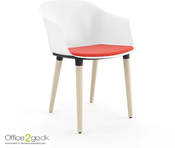 Silla Polytone C - Patas de fresno - cojín de asiento