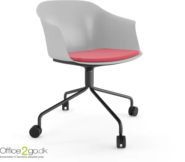 Silla Polytone C - con base giratoria y ruedas - cojín de asiento